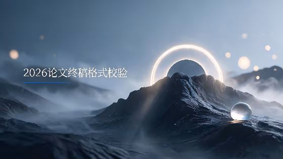 论文终稿格式校验的视觉示意图